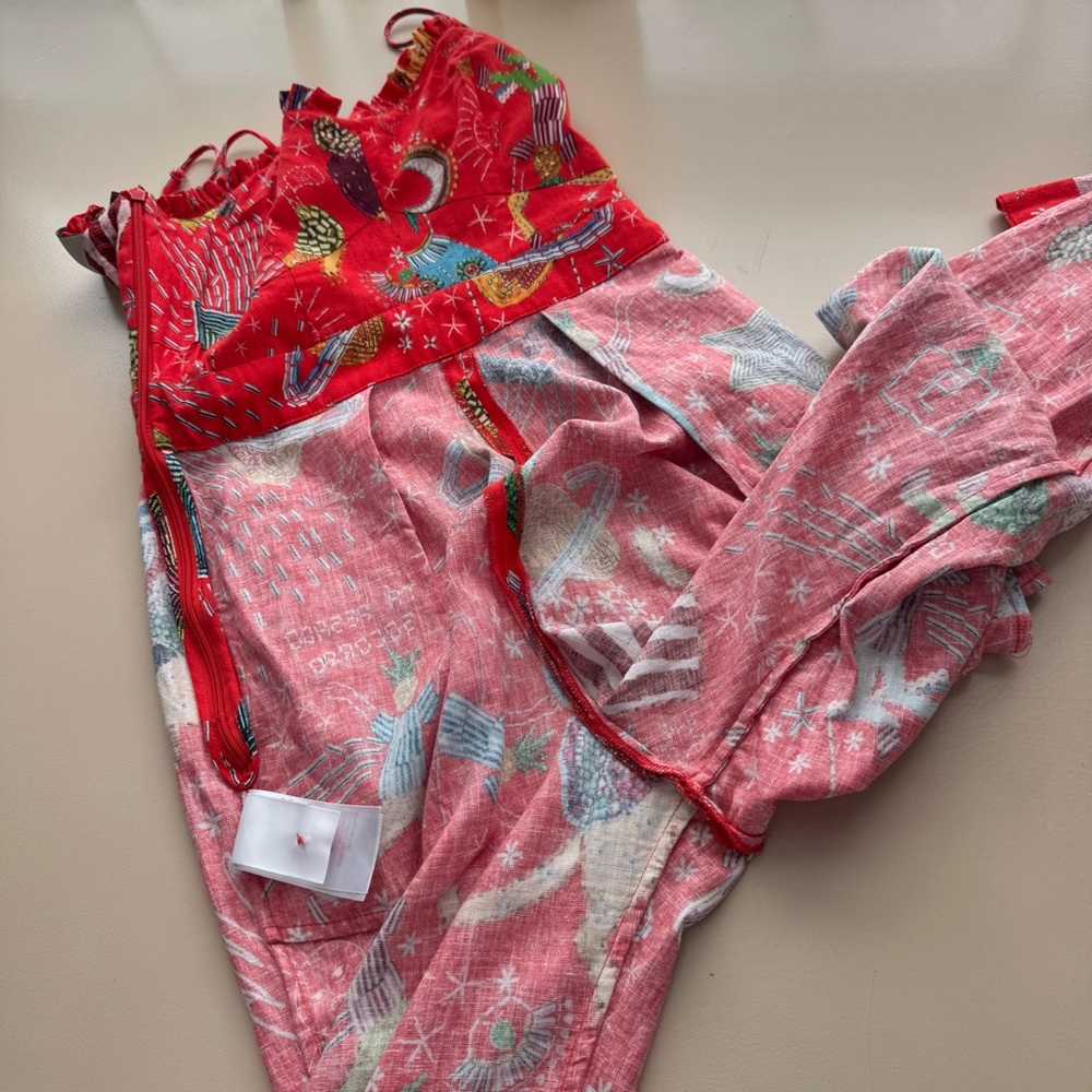FARM Rio Red Spaghetti Strap Printed Jumpsuit - Picture 16 of 16